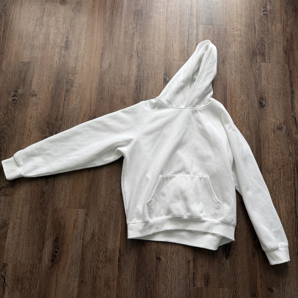 White Hoodie with Front Pocket